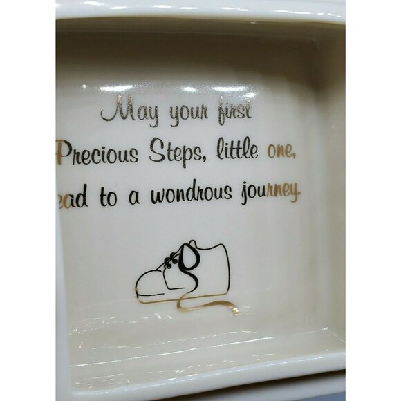 Lenox Porcelain “First Precious Steps” Trinket Box | Baby Blocks & Shoes - Picture 8 of 12